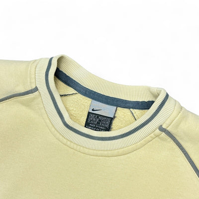 Nike Vintage Y2K Sweater Beige Gelb - vintageconcierge