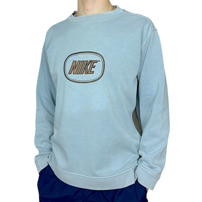 Nike Vintage Y2K Sweater Blau Braun - vintageconcierge