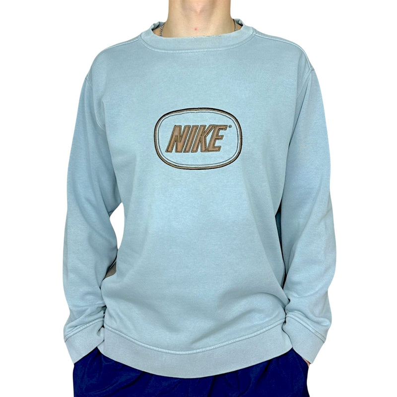 Nike Vintage Y2K Sweater Blau Braun - vintageconcierge