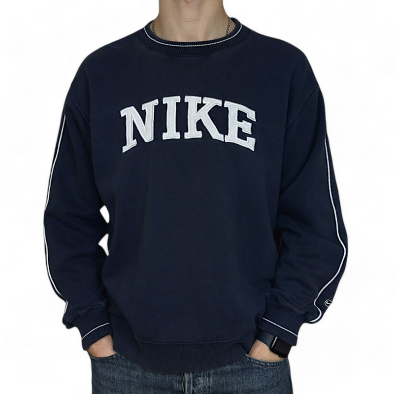 Nike Vintage Y2K Sweater Navy - vintageconcierge