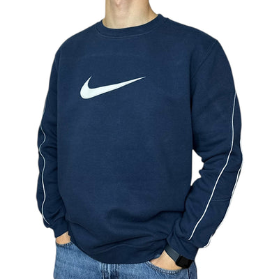 Nike Vintage Y2K Sweater Navy - vintageconcierge