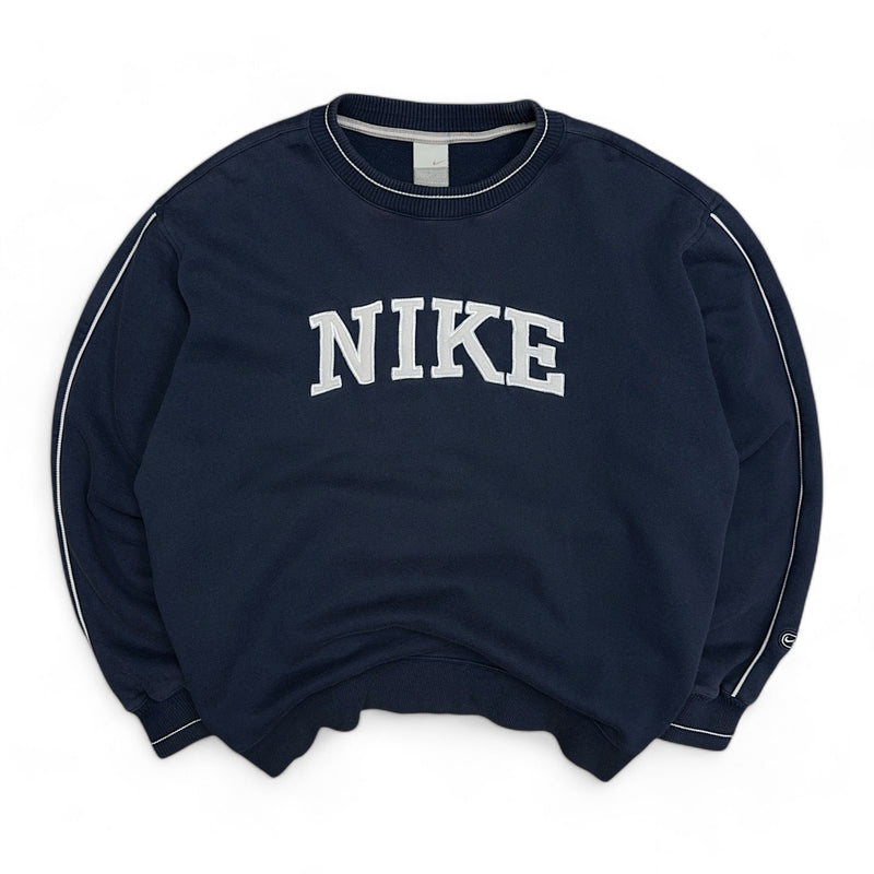 Nike Vintage Y2K Sweater Navy - vintageconcierge