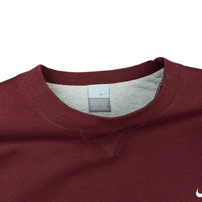 Nike Vintage Y2K Sweater Rotwein - vintageconcierge