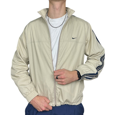 Nike Vintage Y2K Trackjacke Beige - vintageconcierge