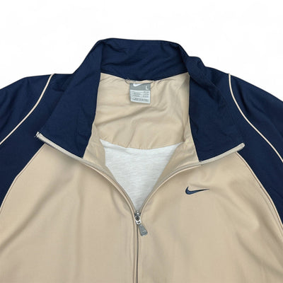 Nike Vintage Y2K Trackjacke Beige Navy - vintageconcierge