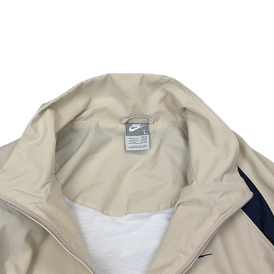 Nike Vintage Y2K Trackjacke Beige Navy - vintageconcierge