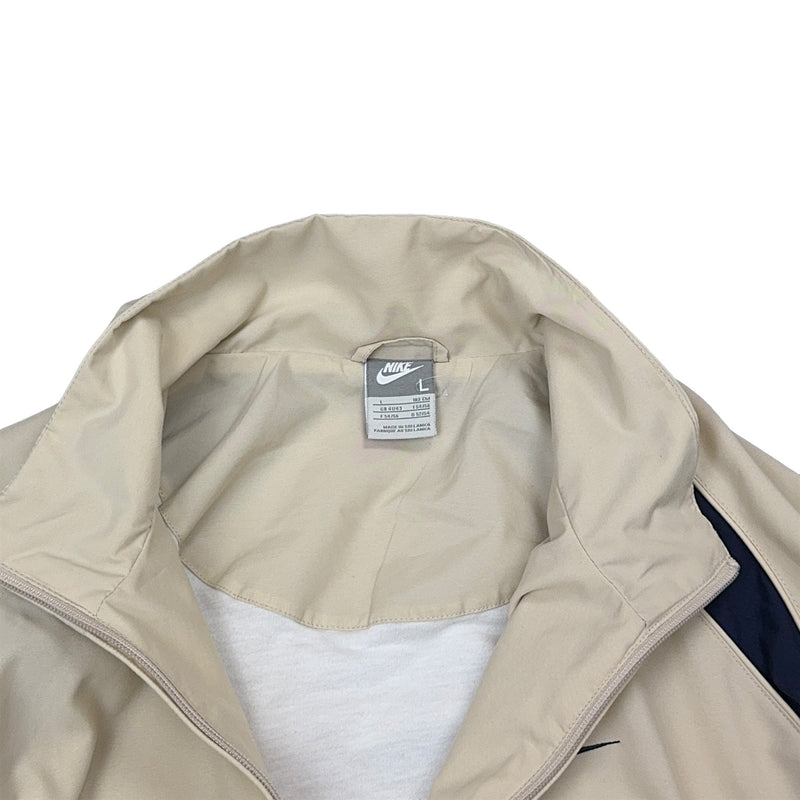 Nike Vintage Y2K Trackjacke Beige Navy - vintageconcierge
