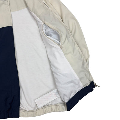 Nike Vintage Y2K Trackjacke Beige Navy - vintageconcierge