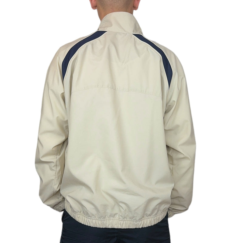 Nike Vintage Y2K Trackjacke Beige Navy - vintageconcierge