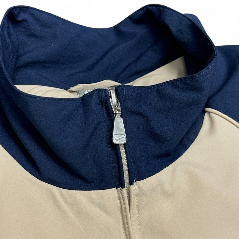 Nike Vintage Y2K Trackjacke Beige Navy - vintageconcierge