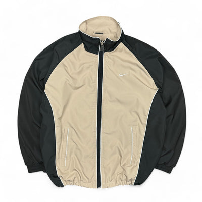 Nike Vintage Y2K Trackjacke Beige Schwarz - vintageconcierge