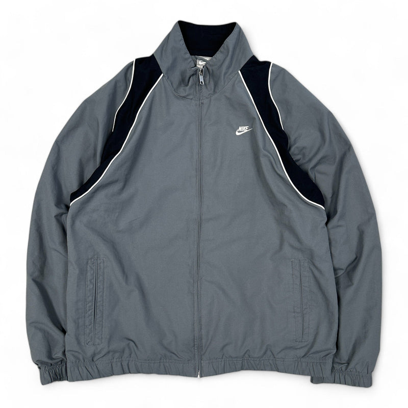 Nike Vintage Y2K Trackjacke Grau Schwarz - vintageconcierge