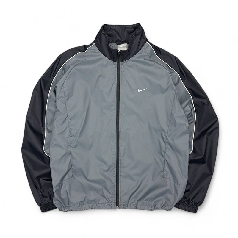 Nike Vintage Y2K Trackjacke Grau Schwarz - vintageconcierge