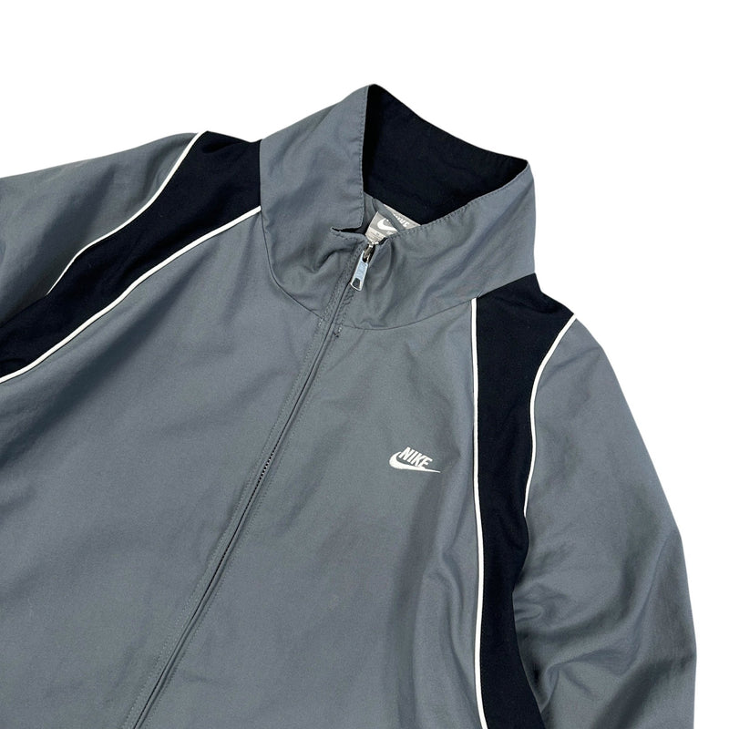 Nike Vintage Y2K Trackjacke Grau Schwarz - vintageconcierge