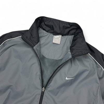 Nike Vintage Y2K Trackjacke Grau Schwarz - vintageconcierge