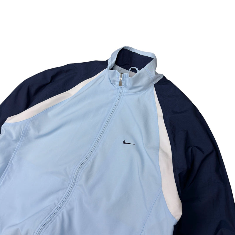 Nike Vintage Y2K Trackjacke Navy BabyBlau Weiß - vintageconcierge