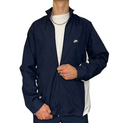 Nike Vintage Y2K Trackjacke Navy Weiß - vintageconcierge