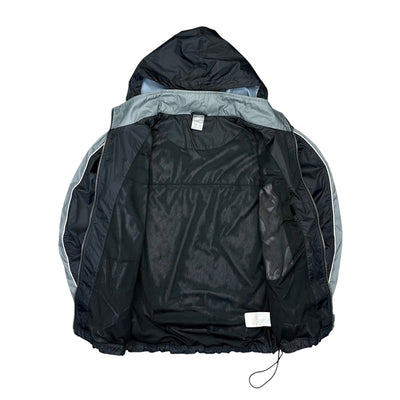 Nike Vintage Y2K Trackjacke Schwarz Grau - vintageconcierge