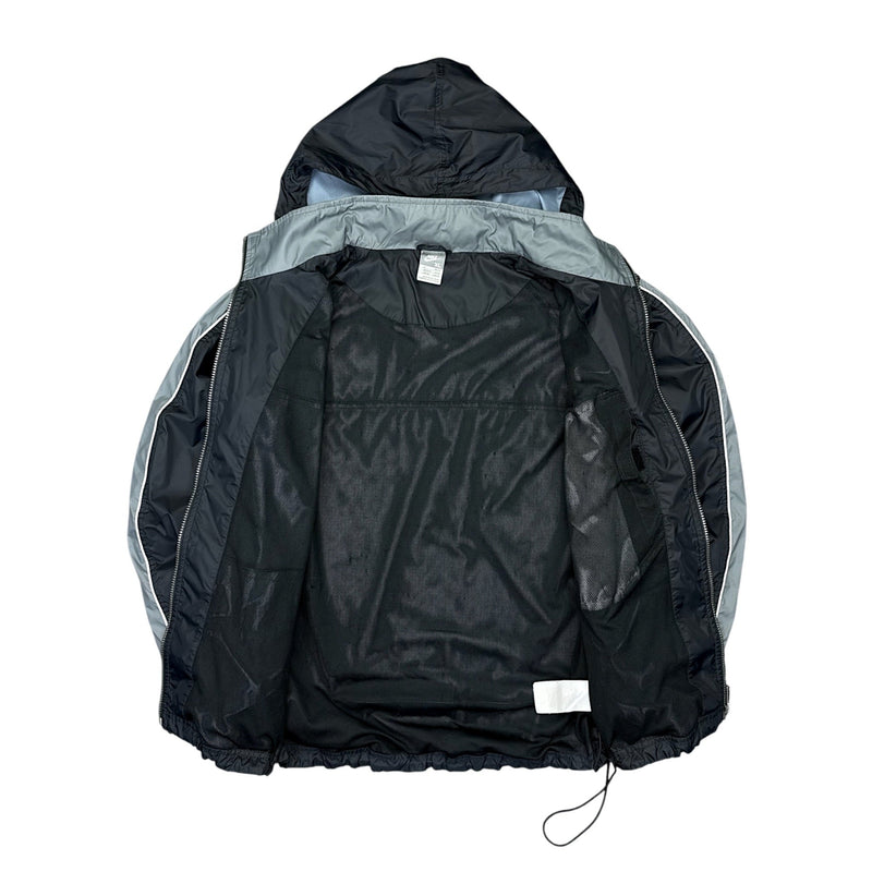 Nike Vintage Y2K Trackjacke Schwarz Grau - vintageconcierge