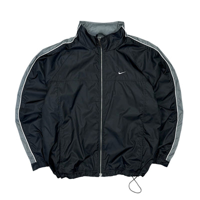 Nike Vintage Y2K Trackjacke Schwarz Grau - vintageconcierge