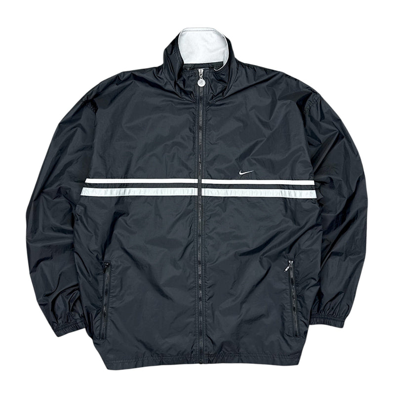 Nike Vintage Y2K Trackjacke Schwarz Grau - vintageconcierge