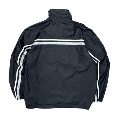 Nike Vintage Y2K Trackjacke Schwarz Grau - vintageconcierge