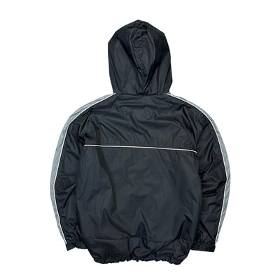 Nike Vintage Y2K Trackjacke Schwarz Grau - vintageconcierge