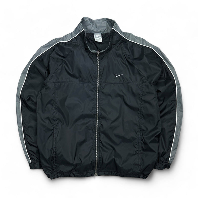 Nike Vintage Y2K Trackjacke Schwarz Grau - vintageconcierge