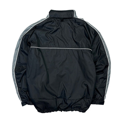 Nike Vintage Y2K Trackjacke Schwarz Grau - vintageconcierge