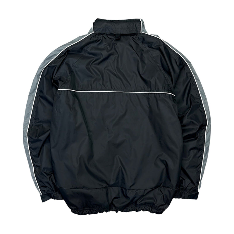Nike Vintage Y2K Trackjacke Schwarz Grau - vintageconcierge