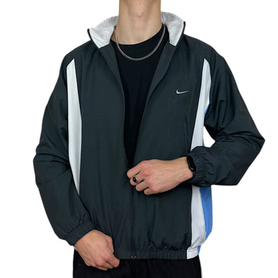 Nike Vintage Y2K Trackjacke Schwarz Weiß Blau - vintageconcierge