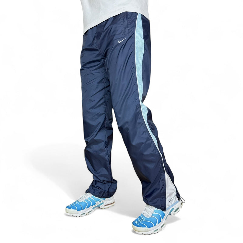Nike Vintage Y2K Trackpants Navy BabyBlau - vintageconcierge