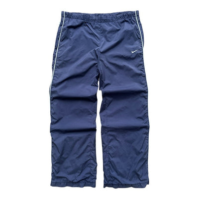 Nike Vintage Y2K Trackpants in Dunkelblau, lässige Jogginghose mit elastischem Bund und Nike Logo, Größe S
