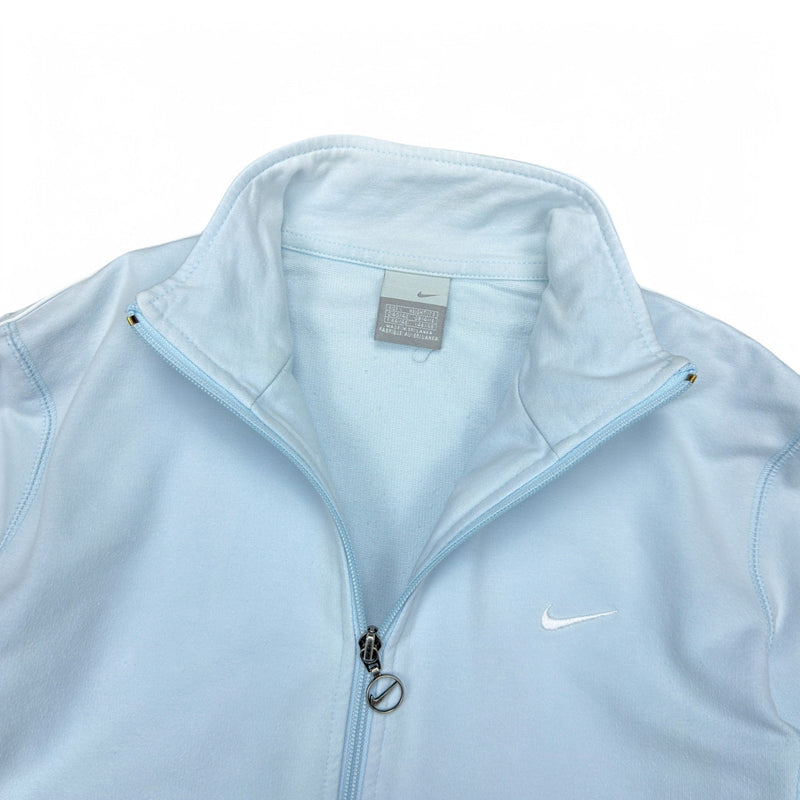 Nike Vintage Y2K Zip Up Sweatshirt Babyblau - vintageconcierge