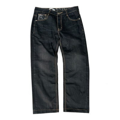 Nippon Blue Printed Waxed Jeans – Japan Denim - vintageconcierge