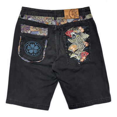 Nippon Japanese Koi Jeans Short - vintageconcierge