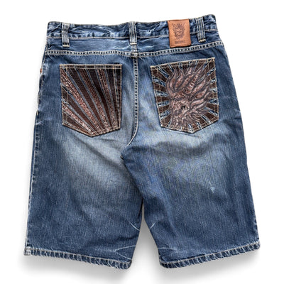 Oniarai Japanese Baggy Jeans Short Jort - vintageconcierge