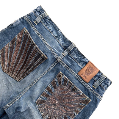 Oniarai Japanese Baggy Jeans Short Jort - vintageconcierge
