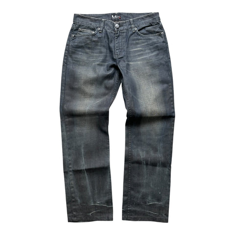 Oniarai Japanese Waxed Denim Jeans | W32 - vintageconcierge