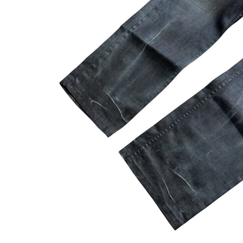 Oniarai Japanese Waxed Denim Jeans | W32 - vintageconcierge