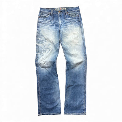 Oniarai Nippon Japanese Denim Jeans - vintageconcierge