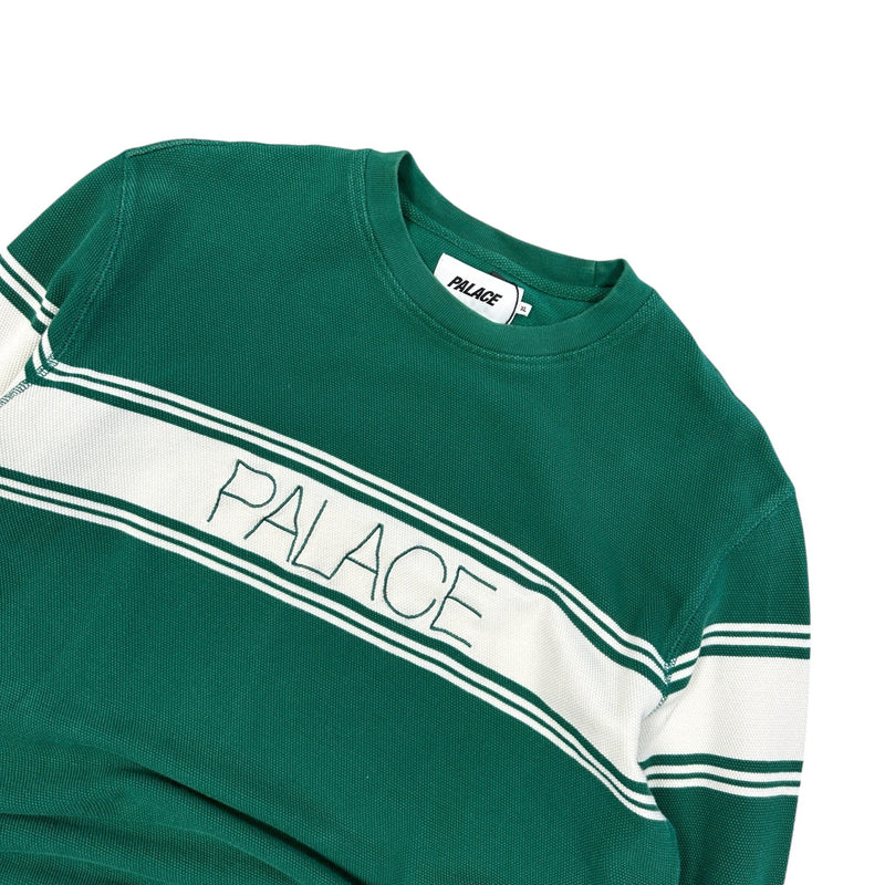 Palace Marina Stripe Pique Crewneck - vintageconcierge