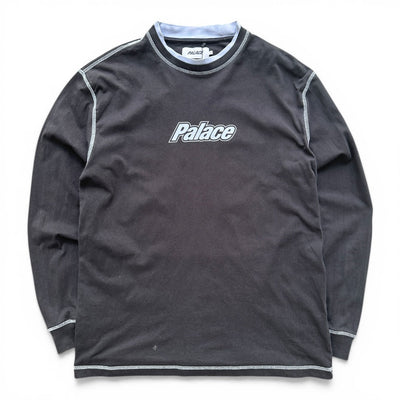Palace Skateboards Longsleeve Logo Tee Contrast Stitch | L - vintageconcierge