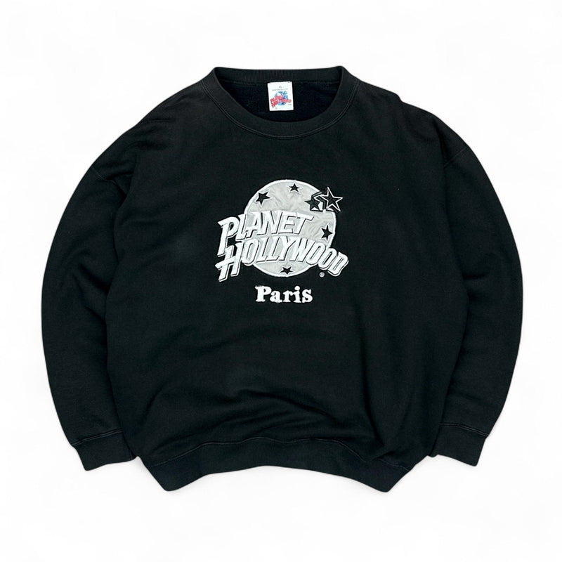 Planet Hollywood Paris Vintage 1991 Spellout Sweater - vintageconcierge