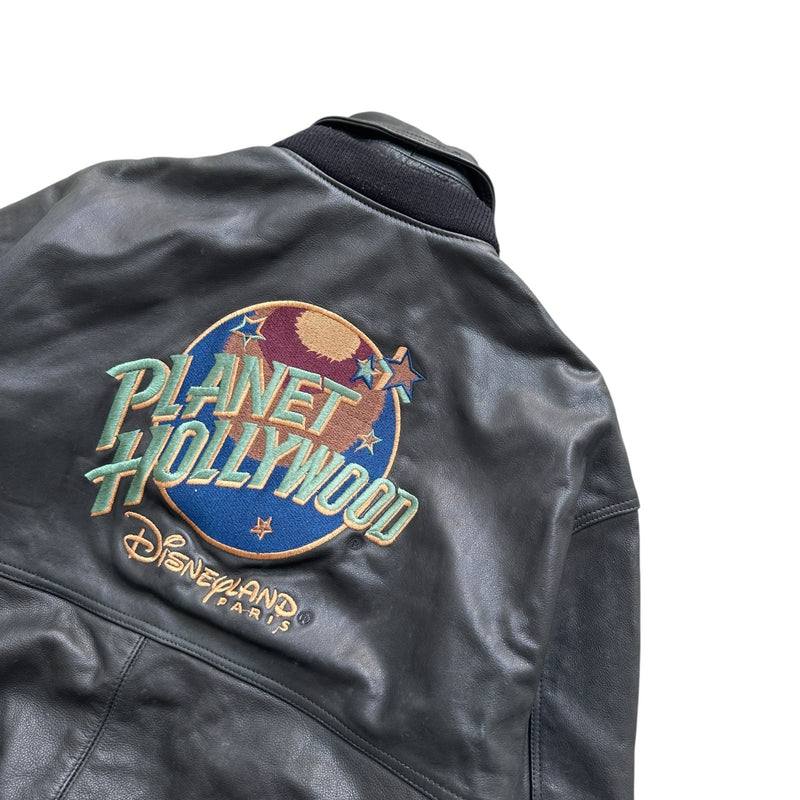 Planet Hollywood Vintage Disneyland Paris Leather Jacket - vintageconcierge