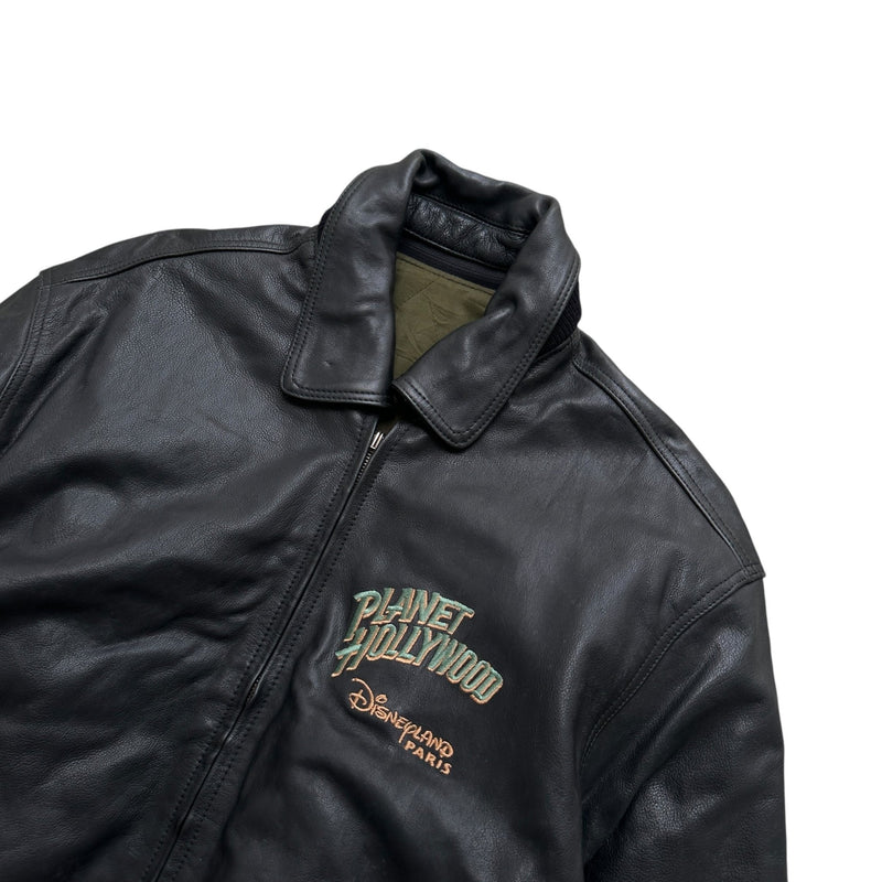 Planet Hollywood Vintage Disneyland Paris Leather Jacket - vintageconcierge