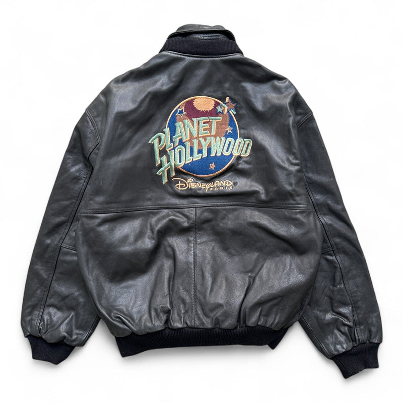 Planet Hollywood Vintage Disneyland Paris Leather Jacket - vintageconcierge