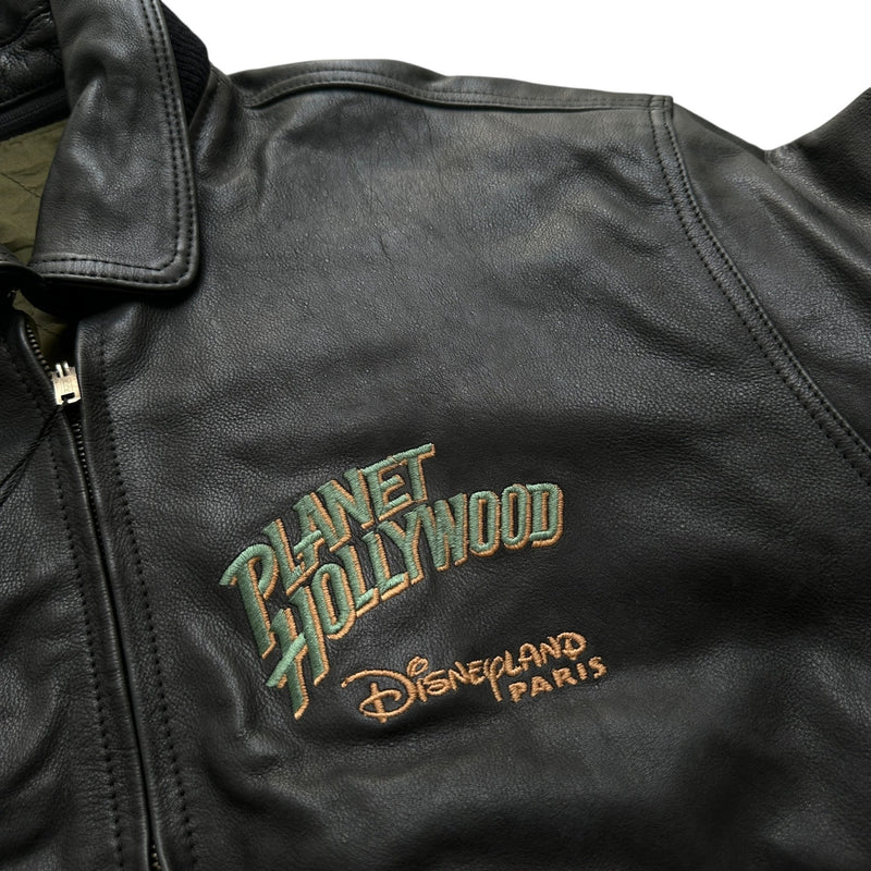 Planet Hollywood Vintage Disneyland Paris Leather Jacket - vintageconcierge