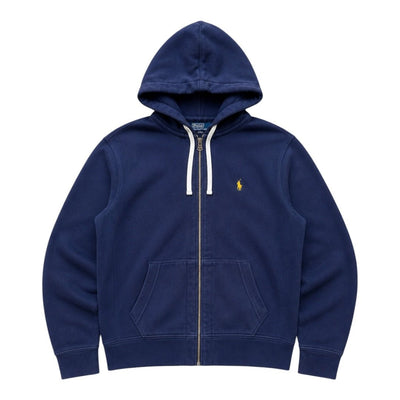 Polo Ralph Lauren Zip Hoodie Navy | L - vintageconcierge