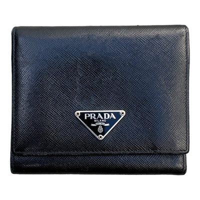 Prada Leder Tri-Fold Wallet - vintageconcierge